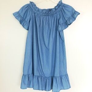Altar’d State Off Shoulder Chambray Dress Size S